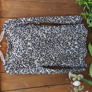 NWOT Express animal print long sleeve crew neck
